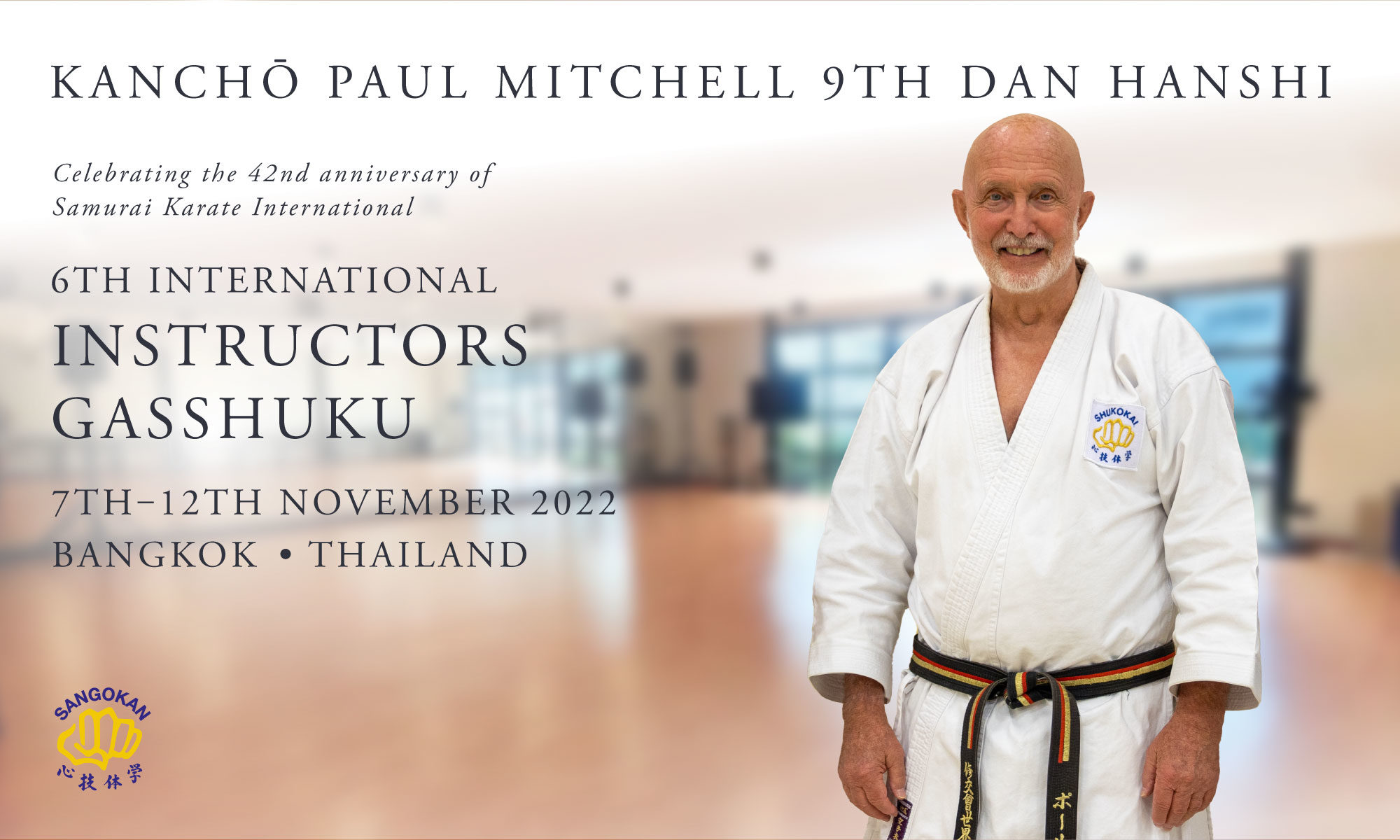 Sensei Paul in dem Dojo in Bangkok